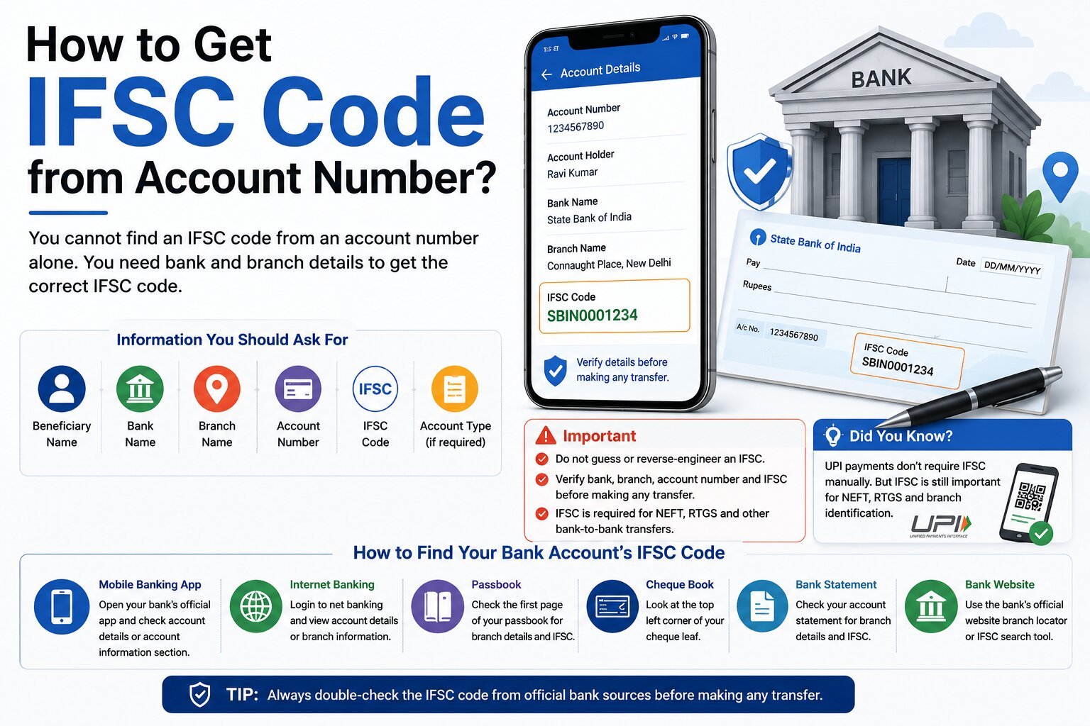 How To Get IFSC Code From Account Number?